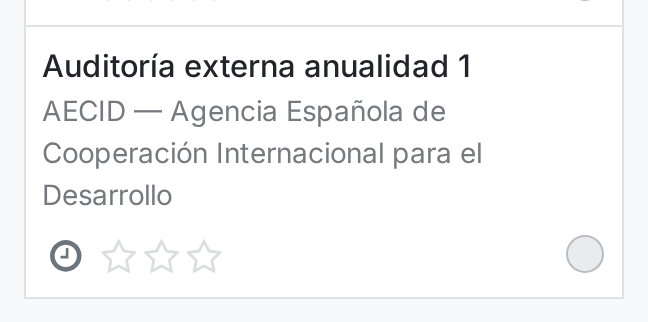 Tarefa individual: Auditoria externa ano 1 — AECID
